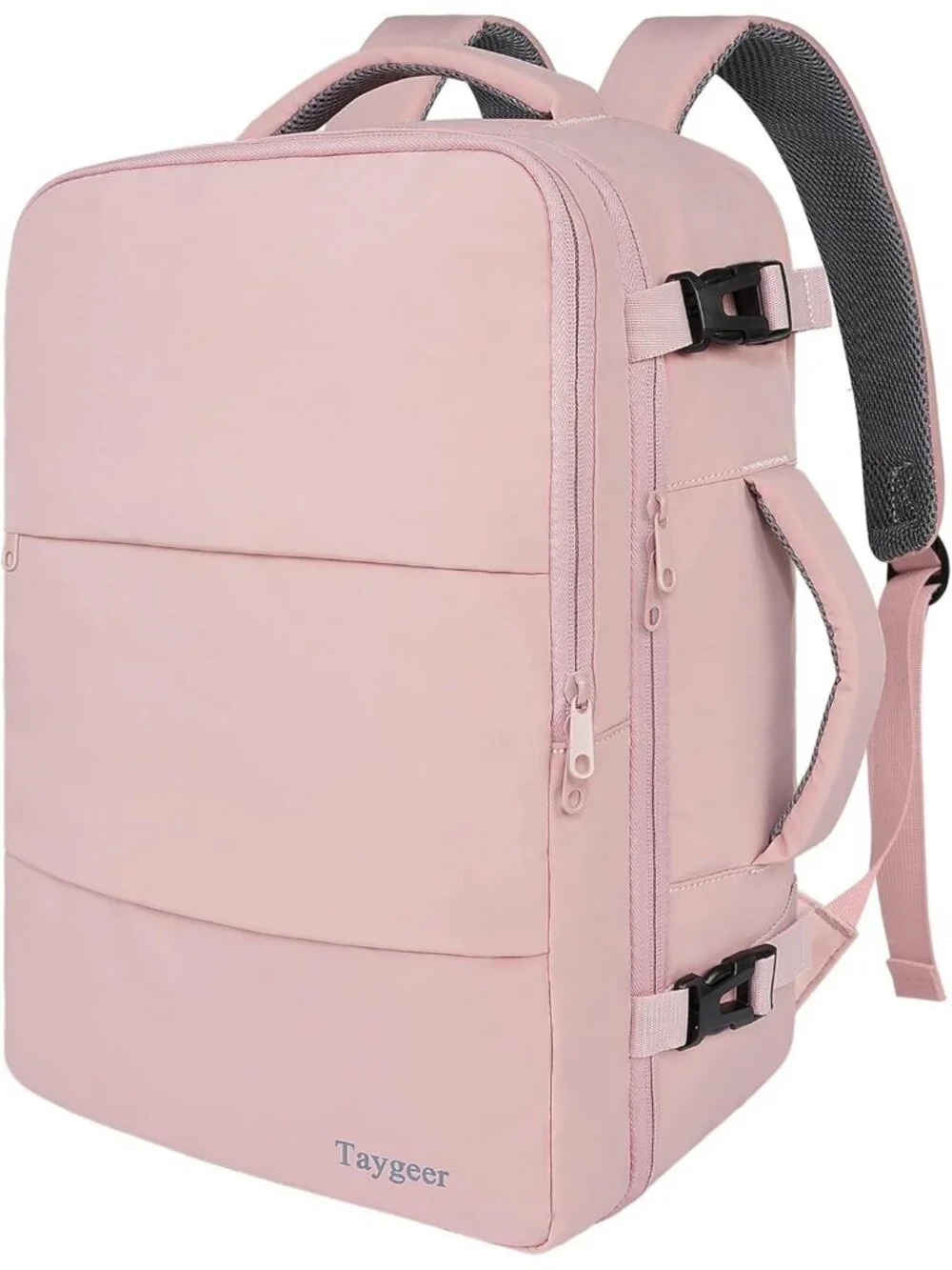 Women's Pink 15.6inch Laptop Mochila Flight Approved Daypack with Pocket